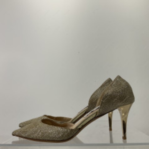 Jimmy Choo glitter gold Esther 60 size 39.5 - Picture 3 of 9